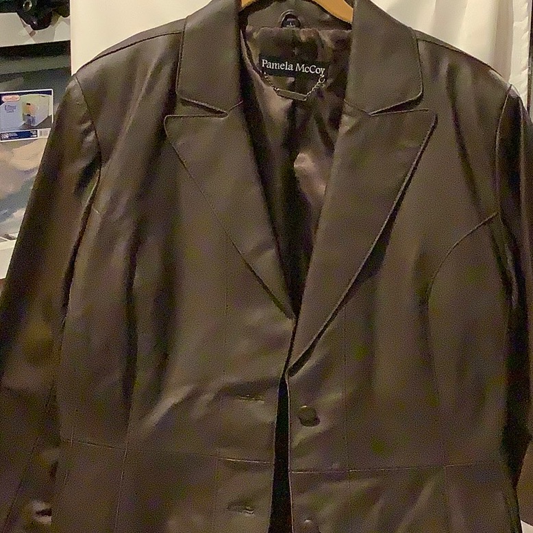 Pamela Mccoy Leather Jacket, Size Large